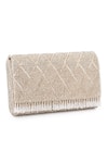 Buy_Beau Monde_Silver Droplets Tassel Embellished Clutch _Online_at_Aza_Fashions