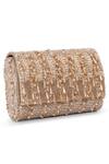 Buy_Beau Monde_Gold Pearl And Bead Embellished Clutch _Online_at_Aza_Fashions