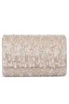 Buy_Beau Monde_Silver Pearl Bead Embellished Clutch _Online_at_Aza_Fashions