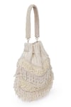 Shop_Beau Monde_Ivory Embroidery Sana Potli _at_Aza_Fashions