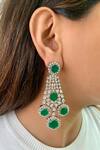 Buy_Prerto_Green Diamonds, Stones 5 Layered And Oval Choker _Online_at_Aza_Fashions