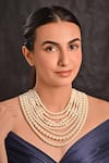 Buy_Raga Baubles_White Pearl Mother Of Layered Necklace _at_Aza_Fashions