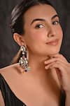 Buy_Raga Baubles_Multi Color Kundan Embellished Earrings _at_Aza_Fashions