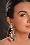 Shop_Raga Baubles_Multi Color Kundan Embellished Earrings _at_Aza_Fashions