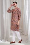 Buy_Aham-Vayam_Red Cotton Embroidered Scallop Floral Chandravali Kurta With Pant 