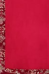 Shop_Aham-Vayam_Red Cotton Embroidered Geometric Floral Krish Kurta Churidar Set 