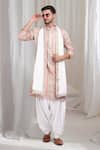 Buy_Aham-Vayam_Ivory Cotton Embroidered Linear Floral Jalsa Kurta Patiala Set _at_Aza_Fashions