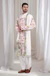 Aham-Vayam_White Cotton Embroidered Nature Varnika Kurta Patiala Set _at_Aza_Fashions