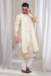 Buy_Aham-Vayam_Ivory Cotton Silk Embroidered Floral Swarna Pushp Kurta Pant Set _at_Aza_Fashions