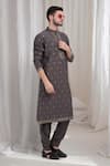 Shop_Aham-Vayam_Grey Cotton Embroidered Geometric Malhaar Kurta Patiala Set _Online_at_Aza_Fashions