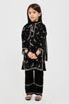 Buy_Mamma Plz_Black Handwoven Chanderi Printed Fauna Kurta Pyjama Set _at_Aza_Fashions