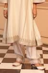 Sheetal Batra_Ivory Chauga Kurta Silk Chanderi Embroidery Floral Aiman With Salwar _Online_at_Aza_Fashions