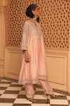 Buy_Sheetal Batra_Pink Chauga Kurta And Dupatta  Silk Chanderi Aiman Bodice Salwar Set _at_Aza_Fashions