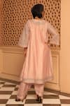 Shop_Sheetal Batra_Pink Chauga Kurta And Dupatta  Silk Chanderi Aiman Bodice Salwar Set _at_Aza_Fashions