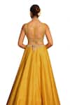 Shop_Sheetal Batra_Yellow Lehenga And Blouse Raw Silk Embroidery Kirandori Mazhum Floral & Set _Online_at_Aza_Fashions