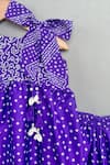 Label Neeti_Purple Muslin Printed Bandhani Top With Lehenga _Online_at_Aza_Fashions