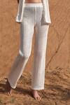 Buy_Shop Nirvanaa_White 100% Cotton Plain Knitted Collar Isabella Shirt With Pant _Online_at_Aza_Fashions