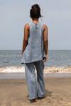 Shop_Shop Nirvanaa_Blue Linen Eri Pant _at_Aza_Fashions