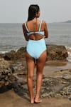 Shop_Shop Nirvanaa_Blue Recycled Italian Fabric Sweetheart Blake Contrast Hem Monokini _at_Aza_Fashions