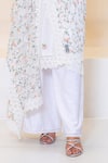 Shruti Sancheti_White Habotai Embroidered Floral Round Kurta Set _Online_at_Aza_Fashions