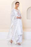 Shop_Shruti Sancheti_White Habotai Embroidered Floral Round Kurta Set _Online_at_Aza_Fashions