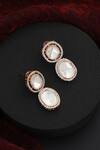 Buy Swabhimann Rose Gold Crystals, Stones Polki Studded Danglers Online at Aza Fashions Buy_Swabhimann_Rose Gold Crystals, Stones Polki Studded Danglers _Online_at_Aza_Fashions