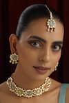 Buy_Swabhimann_Stones, Diamonds Flower Kundan Studded Choker Set _Online_at_Aza_Fashions