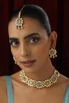 Shop_Swabhimann_Stones, Diamonds Flower Kundan Studded Choker Set _Online_at_Aza_Fashions