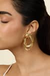 ISHARYA_Gold Plated Stone Triple The Joy Embellished Earrings _Online_at_Aza_Fashions