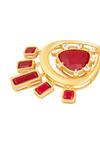 Isharya_Red Crystals, Stones Fiery Prism Danglers_Online_at_Aza_Fashions