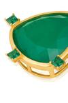 Isharya_Green Crystals, Diamonds Demure Petit Studs _Online_at_Aza_Fashions