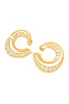 Buy_ISHARYA_Gold Plated Mirror Orange Peel Double Hoops _Online_at_Aza_Fashions