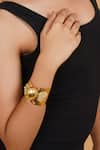 Buy_Rahul Mishra_Gold Plated Gilded Lady Beetle Hand Cuff _at_Aza_Fashions