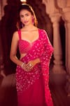 Buy_Aariyana Couture_Pink Saree Viscose Crepe Hand Embroidery Pre-draped Lehenga With Bustier 