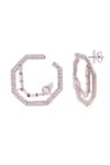 Shop_PRATA_White Crystal Prisma Octagon Earrings _at_Aza_Fashions