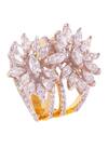 PRATA_White Stone Glitzern Marquise Ring _Online_at_Aza_Fashions