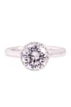 Shop_PRATA_White Stone Miraya Classic Solitaire Ring _at_Aza_Fashions