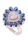 Shop_PRATA_Blue Stone Ocean Heart Solitaire Ring _at_Aza_Fashions