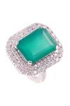 Buy_PRATA_Green Doublet Emerald Stone Regency Ring _at_Aza_Fashions