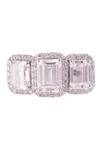 PRATA_White Stone Emerald Cut Opulence Ring _Online_at_Aza_Fashions