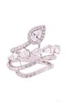 PRATA_White Stone Astral Flare Studded Ring _Online_at_Aza_Fashions