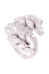 Shop_PRATA_White Marquise Stones Lilly Carved Ring _at_Aza_Fashions