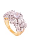 Shop_PRATA_White Cubic Zirconia Glittering Horizon Ring _at_Aza_Fashions