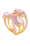 Shop_PRATA_White Cubic Zirconia Diamond Vision Ring _at_Aza_Fashions