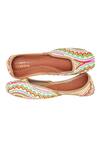 Buy_House Of Kosha_Multi Color Eva Garden Hand-embroidered Leather Juttis _Online_at_Aza_Fashions