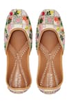 Shop_House Of Kosha_Multi Color Beads Gul Bagh Embroidered Juttis _at_Aza_Fashions