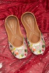 Buy_House Of Kosha_Multi Color Beads Gul Bagh Embroidered Juttis _at_Aza_Fashions