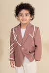 Shop_LITTLE BOYS CLOSET_Pink Suiting Stripe Pattern Blazer And Pant Set _Online_at_Aza_Fashions