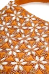 A Clutch Story_Gold Bead Gardenia Crystal Embellished Potli _at_Aza_Fashions