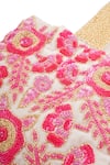 A Clutch Story_Pink Sequin Rosy Dream Floral Embroidered Potli _at_Aza_Fashions